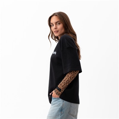 Футболка женская MIST Lucky, размер 44-46, чёрная