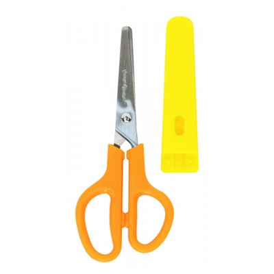 Ножницы детские 130 мм безопасные с чехлом, европодвес НЧКМ Каляка-Маляка