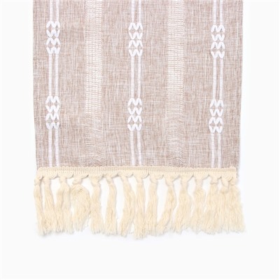 Дорожка на стол Этель коричневый 30×180 см, 100% п/э