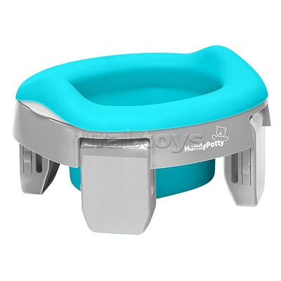 Горшок дорожный HandyPotty 3 в 1 серый и вкладка мятная