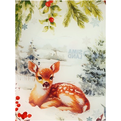 Тарелка новогодняя плоская «Лесная сказка», 20×20 см