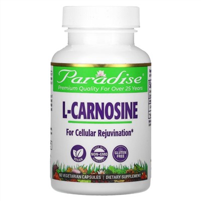 Paradise Herbs, L-карнозин, 60 вегетарианских капсул