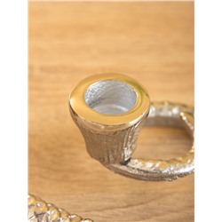 Подсвечник «Змейка», 15×9.5×5 см, алюминий