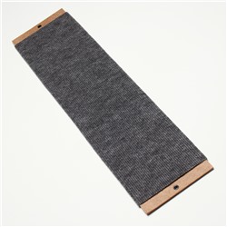 Когтеточка «Пижон», 60×15 см, ДВП, ковролин, серая