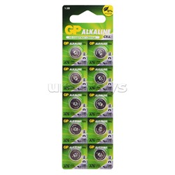 Батарейки алкалиновые GP Alkaline cell A76-2C10 AG13 BL10
