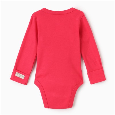 Боди детское MINAKU, рост 74-80 см, малиновое