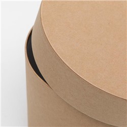 Набор круглых коробок 3в1 «Крафт однотонный», 30×30 - 16×16