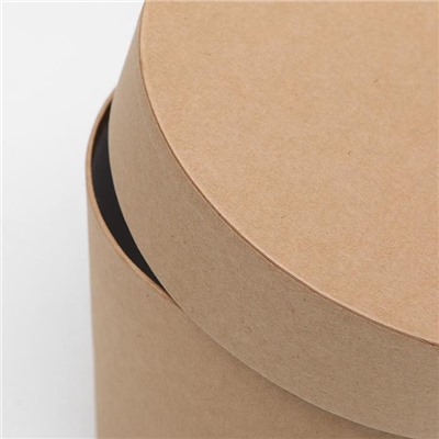 Набор круглых коробок 3в1 «Крафт однотонный», 30×30 - 16×16