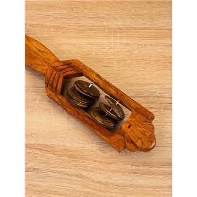 Сувенирный музыкальный инструмент «Тамбурин», 27×5×4 см, махагон