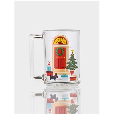 Кружка Luminarc «Рождество», 320 мл, стекло, прозрачная, рисунок МИКС