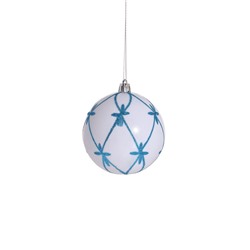 Ёлочные игрушки «Агнет» узоры, шары новогодние, набор d=8 см, 5 шт., МИКС