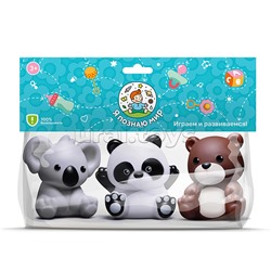 Набор игрушек для купания "Пандочка, мишка и коала" в пакете