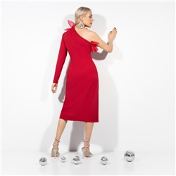 Платье-футляр с объемным декором, Королева соблазна (red)