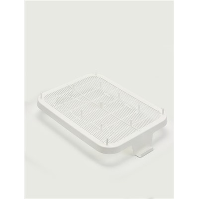 Туалет Мур-мяу для кошек, с сеткой, 33×25×7 см, бежевая