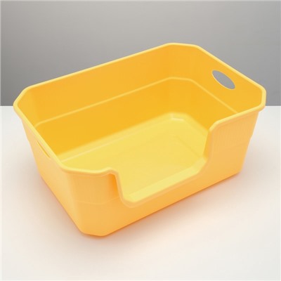 Туалет открытый с боковым входом + совок 50×35×24 см, жёлтый