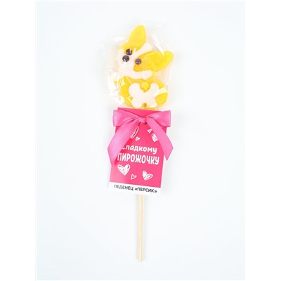 Леденец на палочке «Сладкому пирожочку», со вкусом персика, 25 г