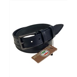 Ремень мужской из натуральной кожи, цвет черный