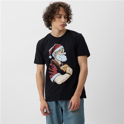 Футболка мужская KAFTAN Santa, черный, размер XL