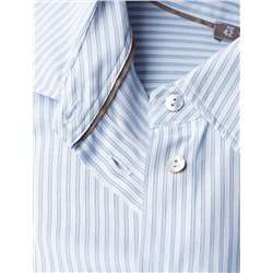 Блузка свободного силуэта в тонкую полоску из хлопка