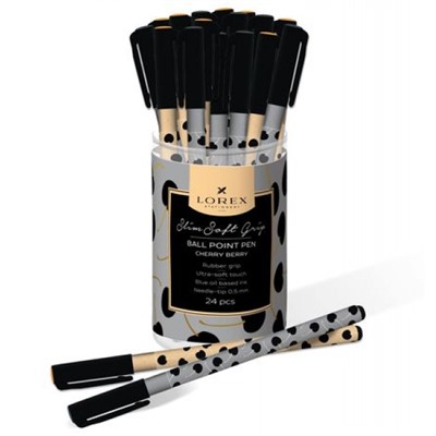 Ручка шариковая масляная 0.5мм "Slim Soft Grip. LOREX CHERRY BERRY" синяя LXOPSSG-CB (256432) LOREX