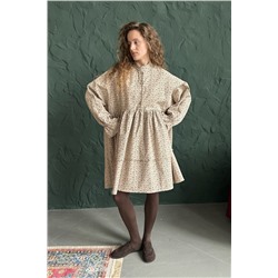 Платье женское  PUFF059/10/Бежевый, коричневый