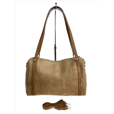 Женская сумка из искусственной замши, цвет коричневый