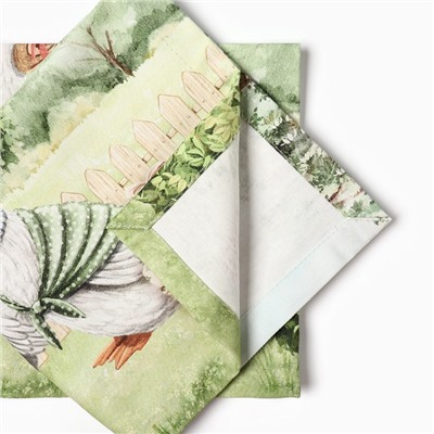 Набор салфеток «Этель» Family picnic, 40×40 см, 4 шт. 100% хлопок, саржа 190 г/м²