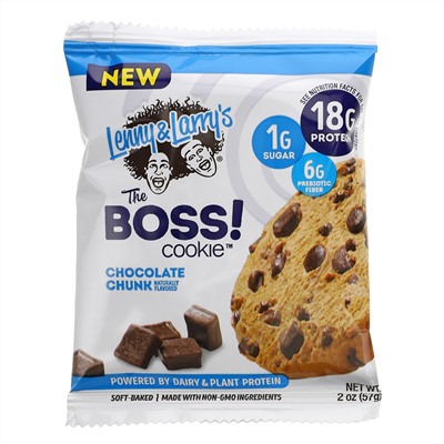 Lenny & Larry's, The BOSS Cookie,  Chocolate Chunk,  12 Cookies, 2 oz (57 g) Each