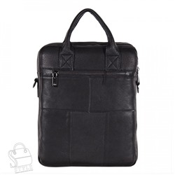 Сумка мужская кожаная 3888Z black Zinimsk/50(дефект)