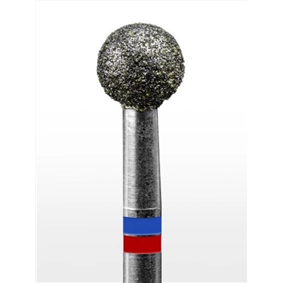 MANITA Фреза алмазная шар для аппаратного маникюра 866.104.001.048.050 ФАШ-5,0MC, сине-красные насечки, ø 5 мм, 5 шт. 28354