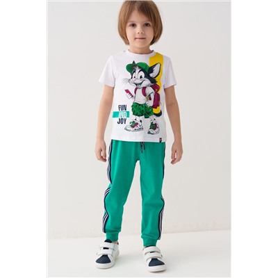 Комплект трикотажный для мальчиков: фуфайка (футболка), брюки PLAYTODAY, 1239596