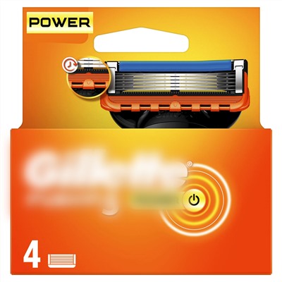 Кассеты для бритвы Dʤɪˈlett ФЬЮЖН-5 Power (4 шт.) (Оригинал)