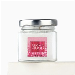 Свеча ароматическая Aroma mood аромасвеча, аромат белый чай, 5.3×5.8 см