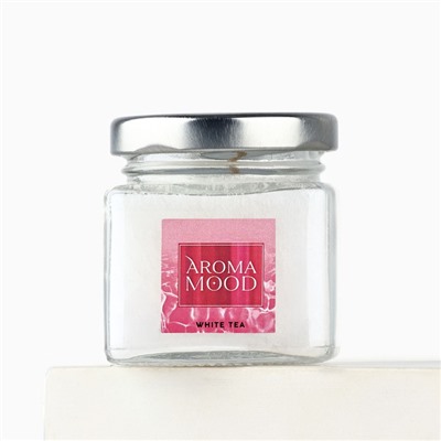 Свеча ароматическая Aroma mood аромасвеча, аромат белый чай, 5.3×5.8 см