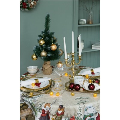 Скатерть новогодняя «Этель» Winter holidays d=150 см ±3 см с ГМВО, 100% хлопок, саржа 190 г/м²