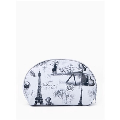 Набор женских косметичек 5 в 1 на молниях, с принтом, серый