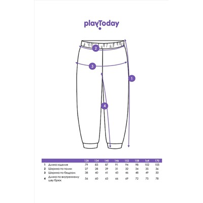 Брюки PLAYTODAY, 1073619