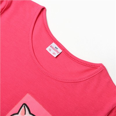 Лонгслив для девочки, цвет фуксия, рост 152 см