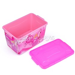 Контейнер 6 (35 л) "Золушка" розовый / сиреневый прозрачный