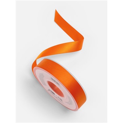 Лента атласная TEIRA, двухсторонняя, 20 мм, 25±1 м, оранжевая №751