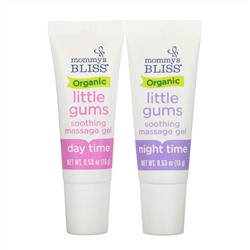 Mommy's Bliss, Organic Little Gums, Soothing Massage Gel, Day/Night Pack , 2 Tubes , 0.53 oz (15 g) Each