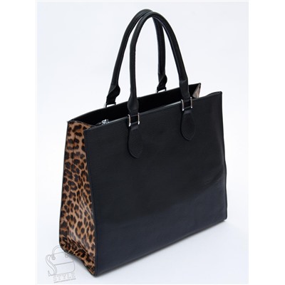 Сумка женская кожаная 2130Y apricot black Polina&Eiterou