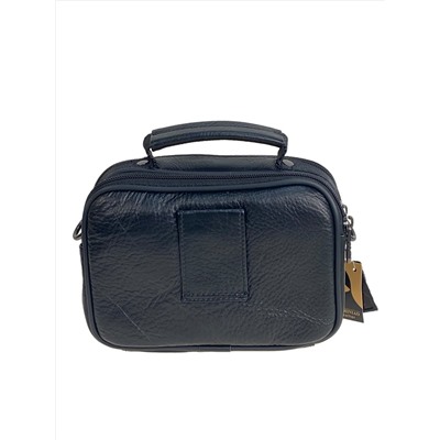 Сумка мужская из натуральной кожи, цвет черный