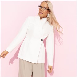 Жакет приталенного силуэта, Дерзкий силуэт (белый)