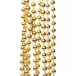 Новогоднее украшение "Бусы" золотые, 2,7м, в пакете