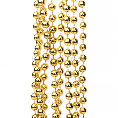 Новогоднее украшение "Бусы" золотые, 2,7м, в пакете