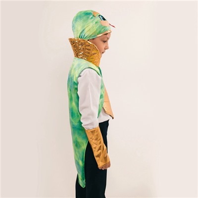 Карнавальный костюм детский «Новогодняя змея»: жилетка, нагрудник, шапка, нарукавники, рост 116-128 см