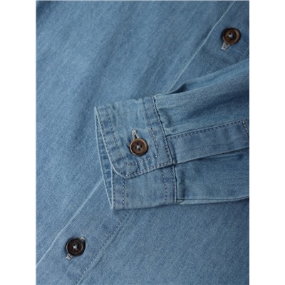 Рубашка джинсовая Крошка Я, рост 74-80 см, голубая