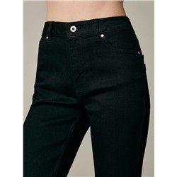 Высокая посадка CONTE CON-601 Черные джинсы straight c необработанным краем