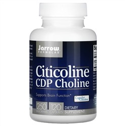 Jarrow Formulas, цитиколин, холин CDP, 250 мг, 120 капсул